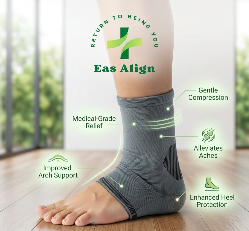Adjustable Ankle Support Brace | Firm Compression Sleeve For Pain Relief Stability And Recovery | Ergonomic Wrap Around Design For Sports And Daily Use | Unisex Grey 1 Pair