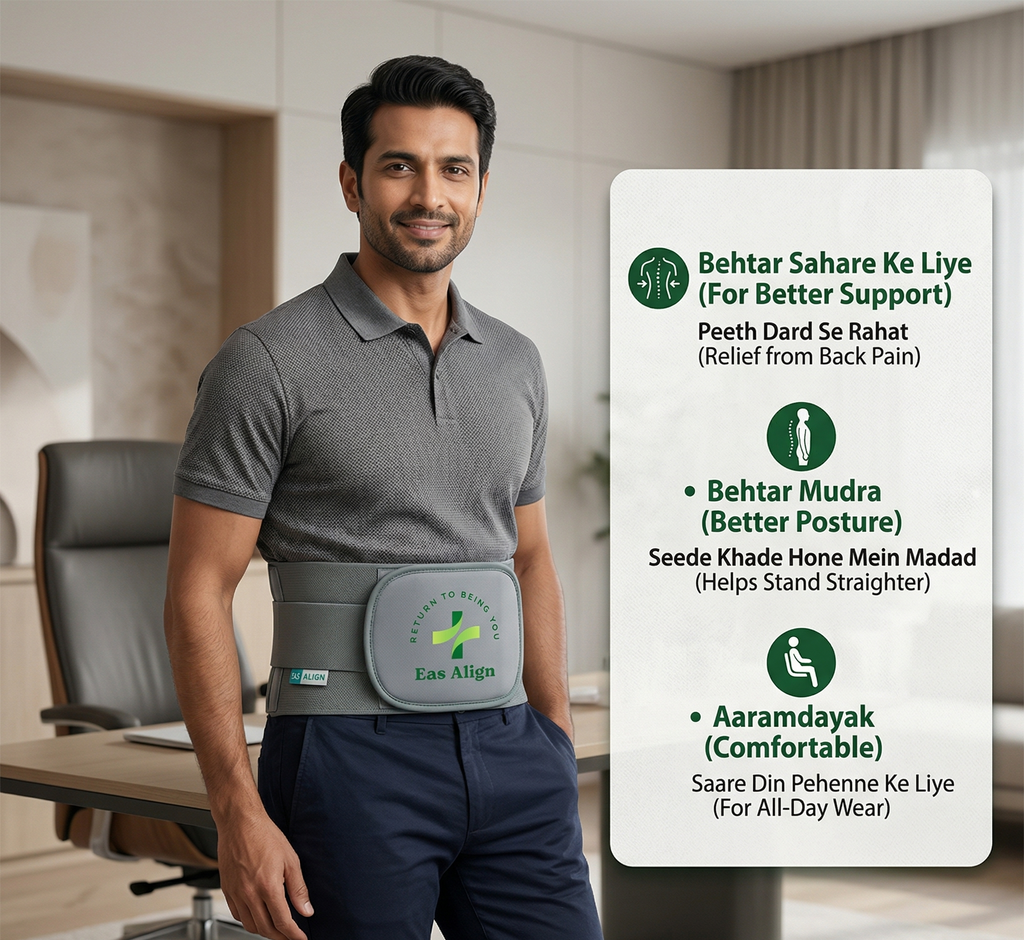 Lumbar Sacral Belt for Lower Back Support & Pain Relief | Adjustable Orthopedic Belt for Spine Stabilization | Unisex Wrap-Around Support