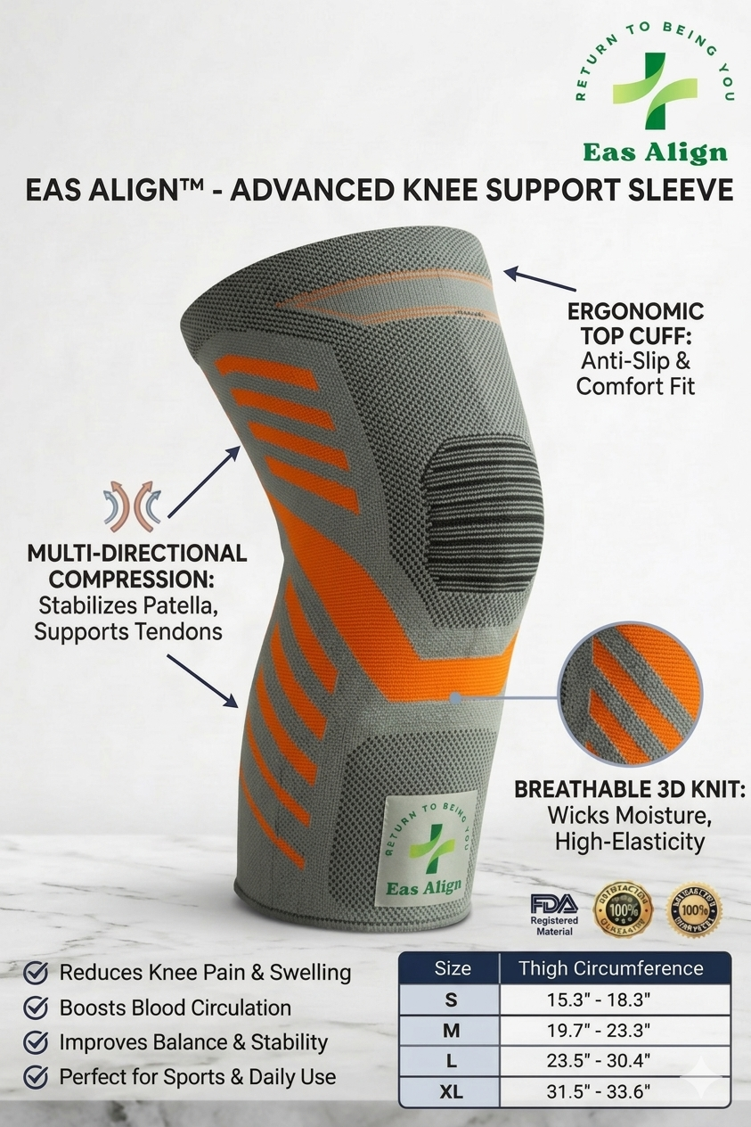 Orthopedic Knee Cap Compression Brace | Knee Protector & Guard for Men & Women | Breathable Anti‑Slip Patella Ring Joint Support | Fit for Sports, Gym, Running, Arthritis & Workouts